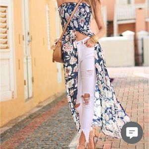 Smocked floral high low top from Venus S